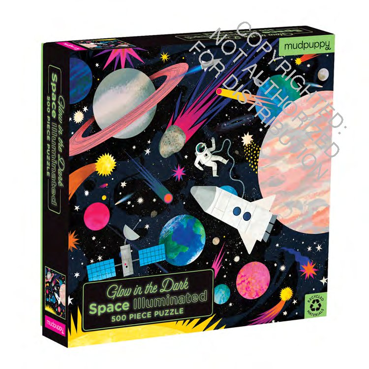 Space Illuminated 500 Piece Glow in the Dark Family Puzzle