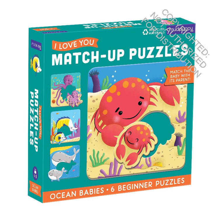 Ocean Babies I Love You Match-Up Puzzles