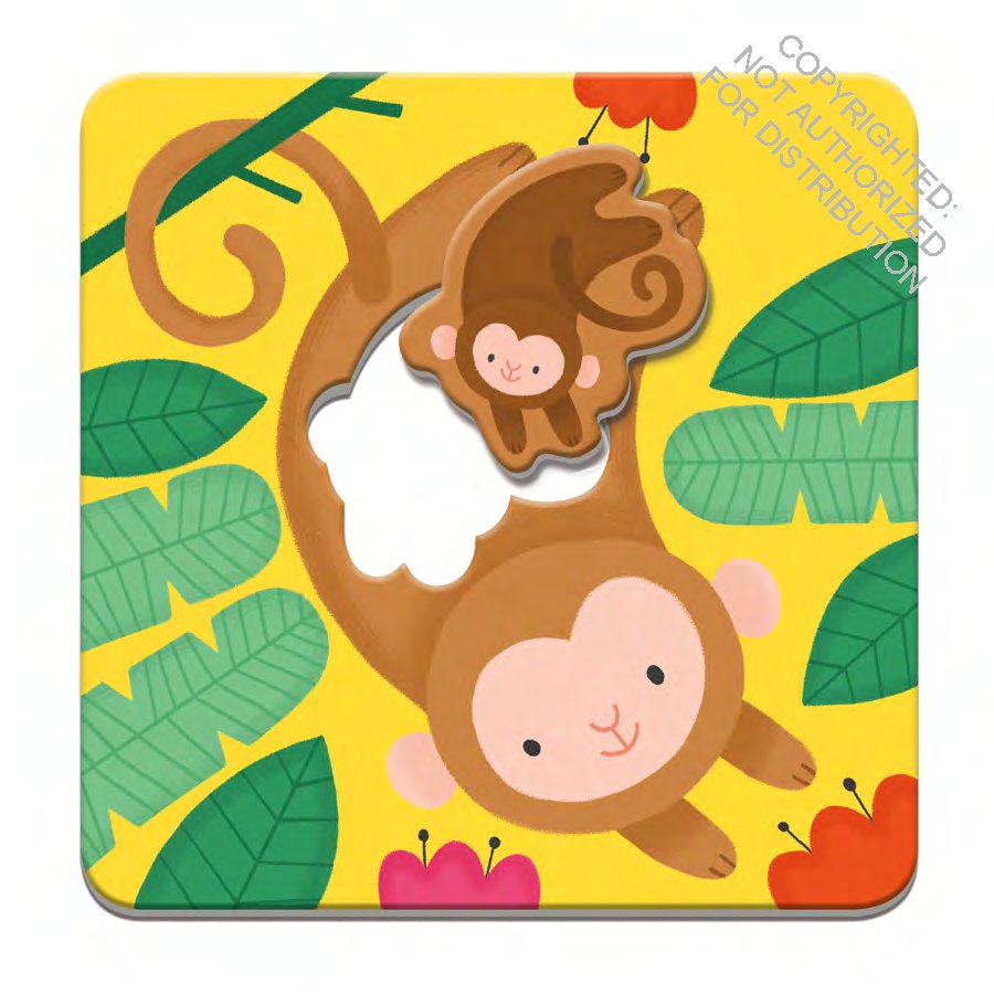 Jungle Babies I Love You Match-Up Puzzles