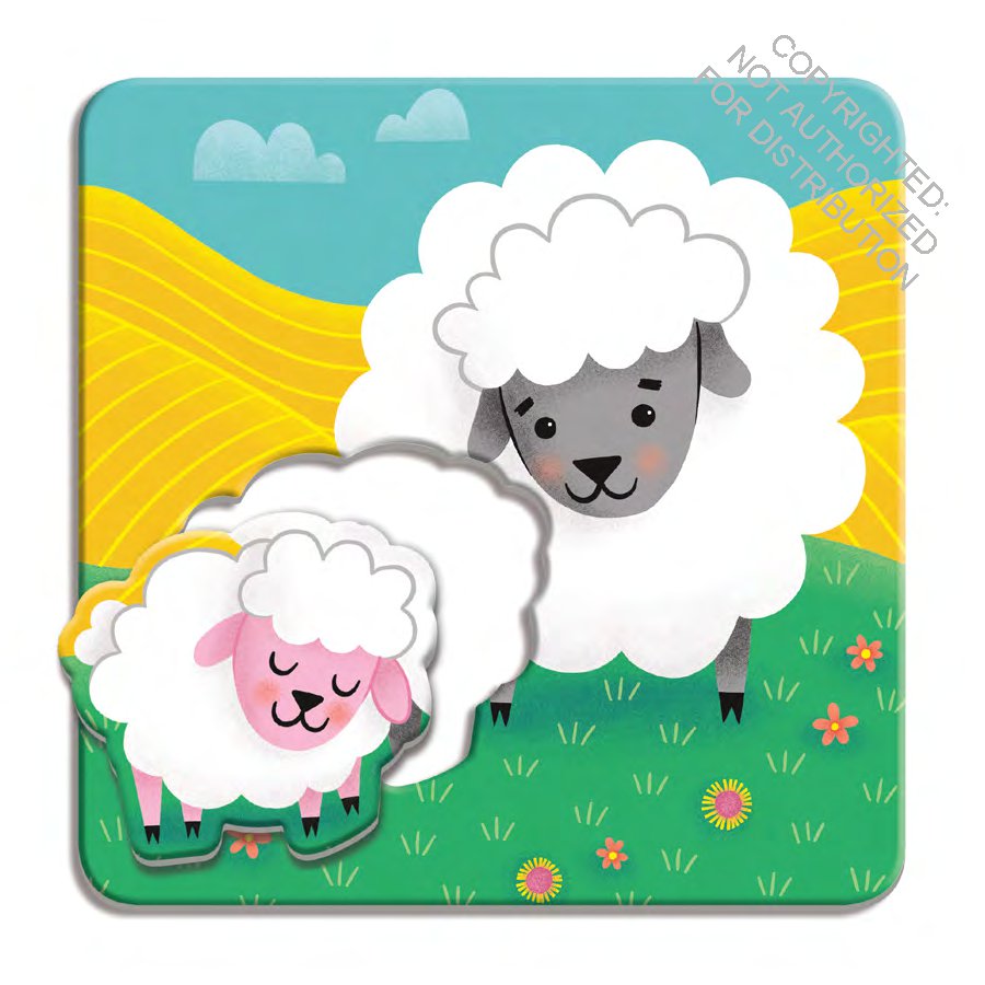 Farm Babies I Love You Match-Up Puzzles