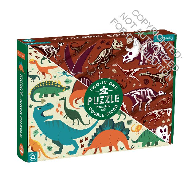 Dinosaur Dig 100 Piece Double-Sided Puzzle