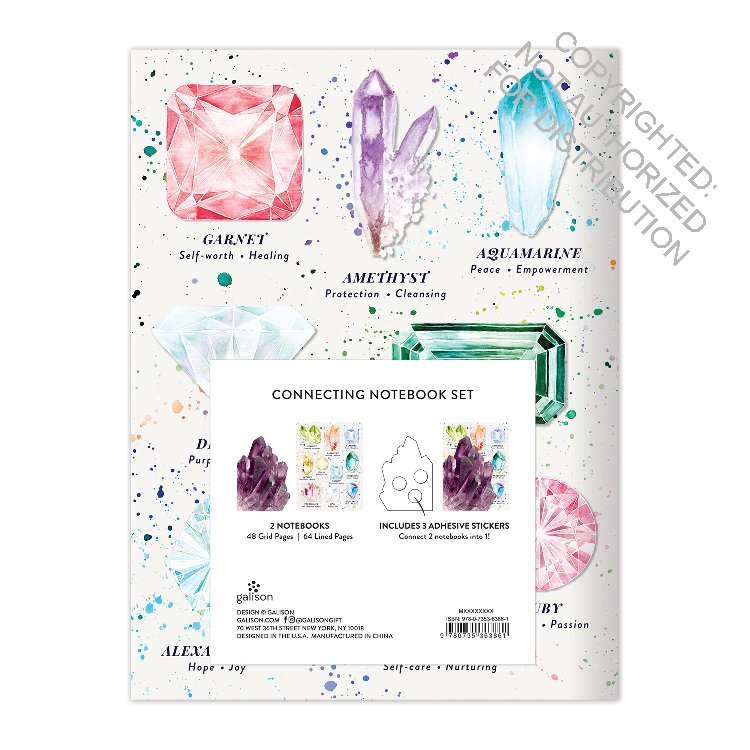 Crystals and Gems Connecting Notebook Set