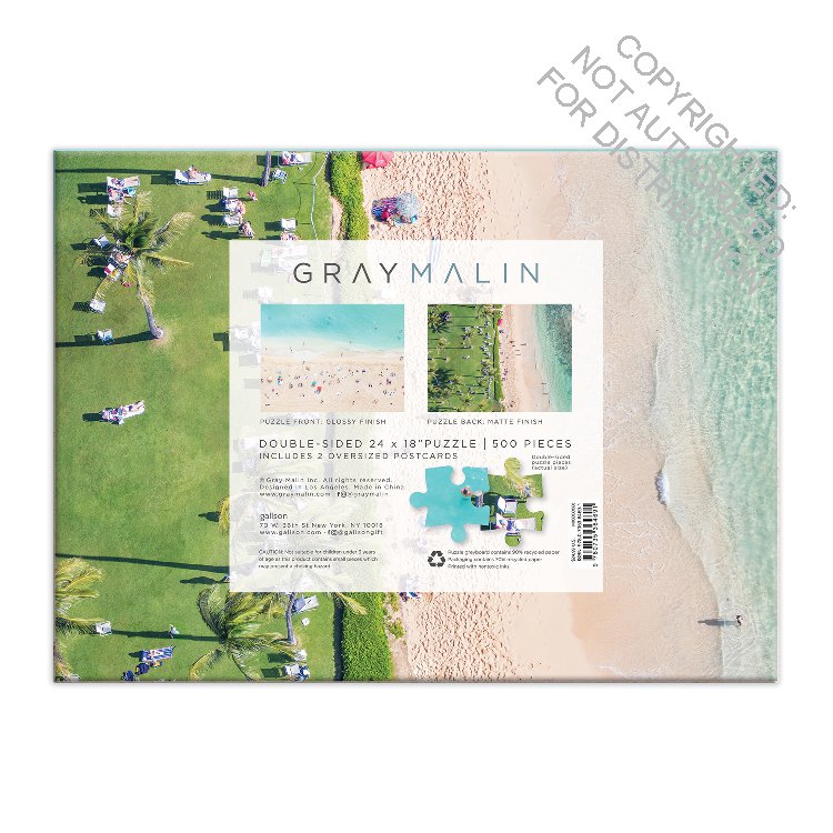Gray Malin The Hawaii Beach Double Sided 500 Piece Puzzle