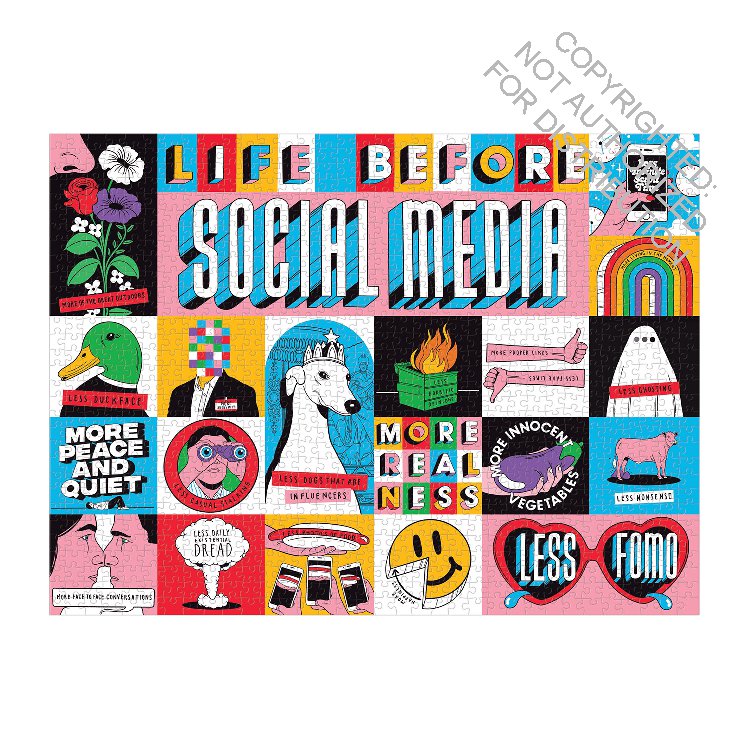 Life Before Social Media 1000 Piece Puzzle