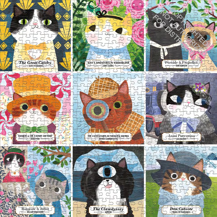 Bookish Cats 500 Piece Family Puzzle