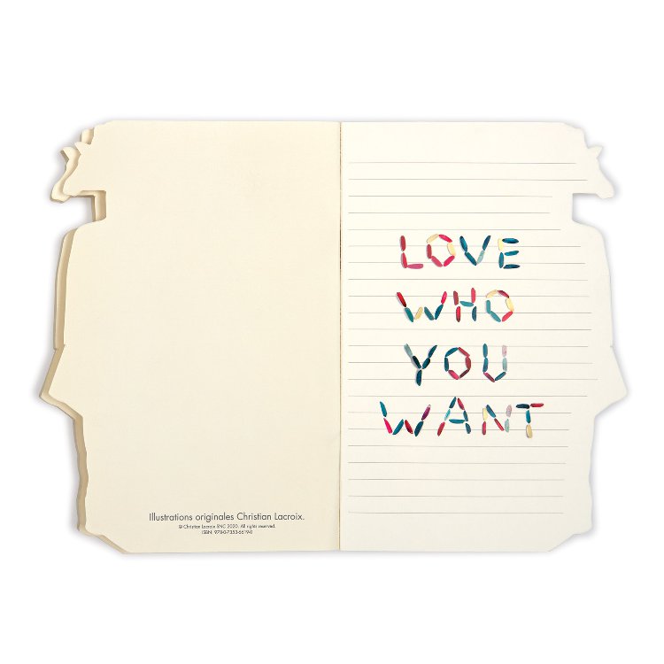 Christian Lacroix Heritage Collection Love Who You Want Die-Cut Notebook - Harlequin & Giraffe