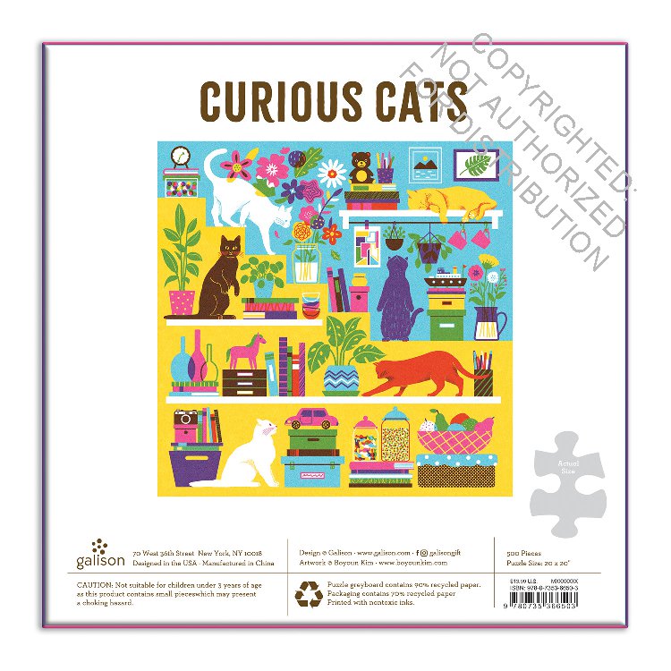 Curious Cats 500 Piece Puzzle