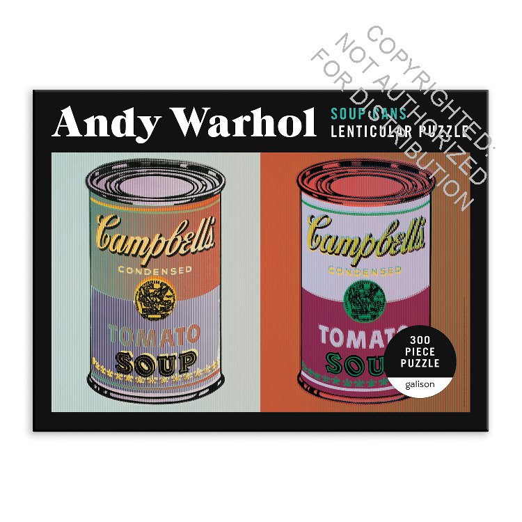 Andy Warhol Soup Cans 300 Piece Lenticular Puzzle
