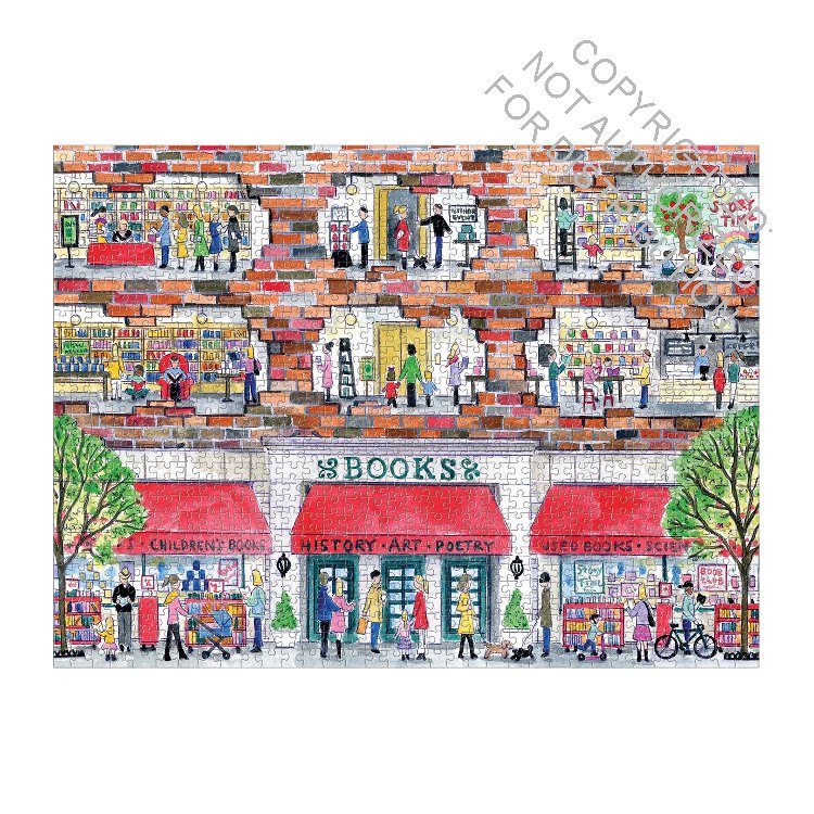 Michael Storrings A Day at the Bookstore 1000 Piece Puzzle
