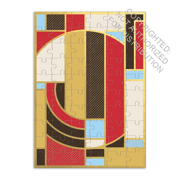 Frank Lloyd Wright Hoffman Rug Greeting Card Puzzle