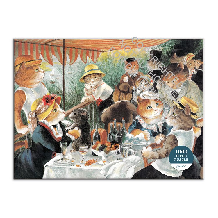 Luncheon of the Boating Party Meowsterpiece of Western Art 1000 Piece Puzzle