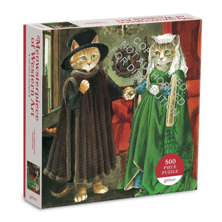The Arnolfini Marriage Meowsterpiece of Western Art 500 Piece Puzzle