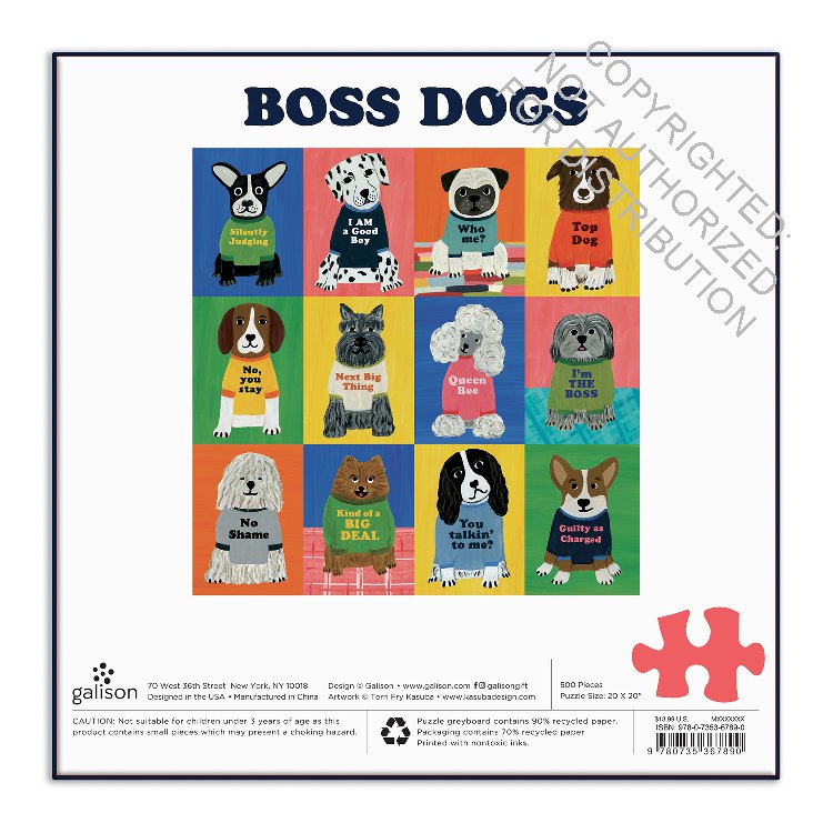 Boss Dogs 500 Piece Family Puzzle