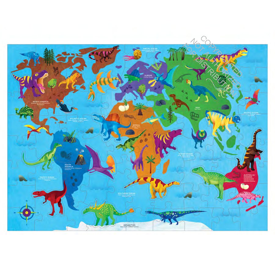 Dinosaur World Geography Puzzle