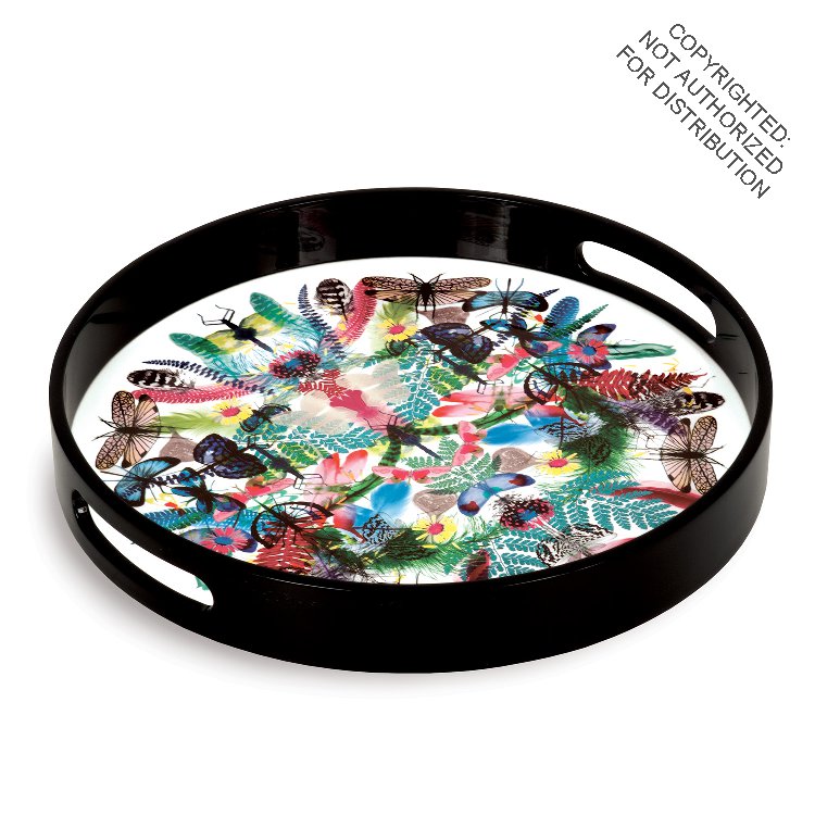 Christian Lacroix Heritage Collection Caribe Round Lacquer tray