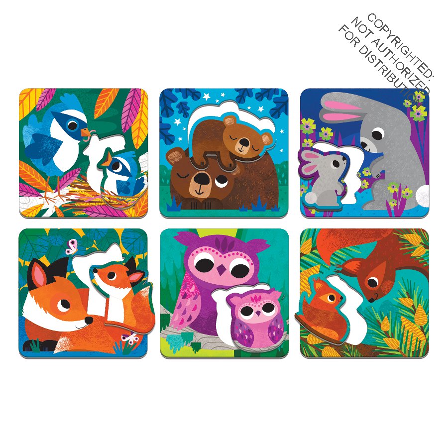 Forest Babies I Love You Match-Up Puzzles