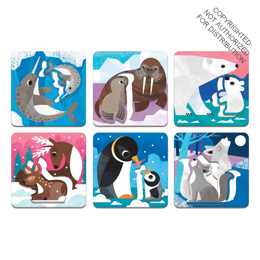 Polar Babies I Love You Match-Up Puzzles