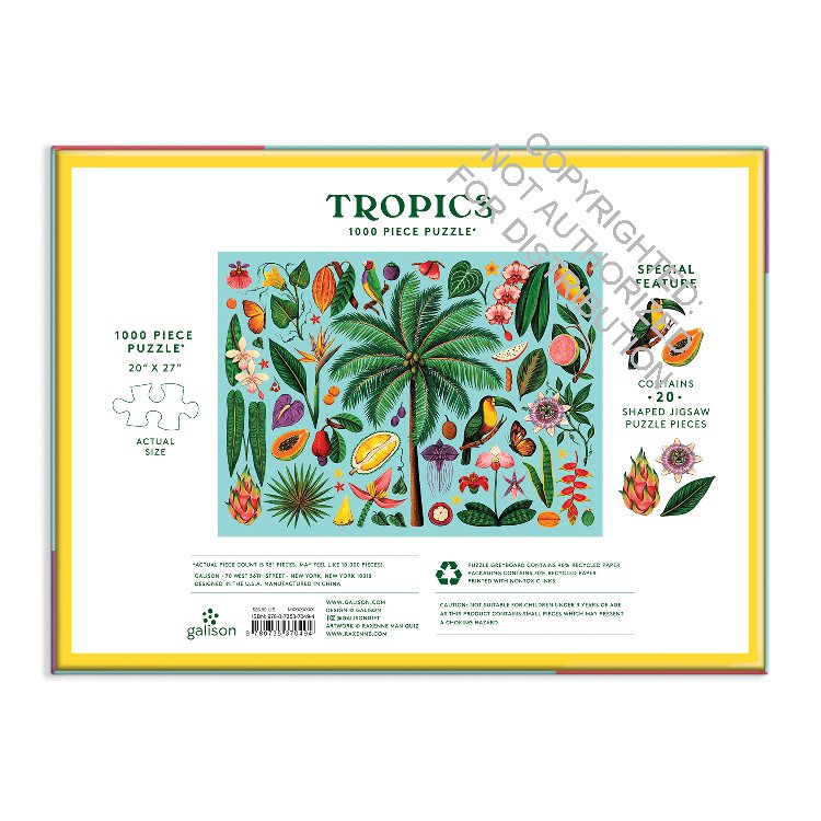 Tropics 1000 Piece Puzzle with Shaped Pieces