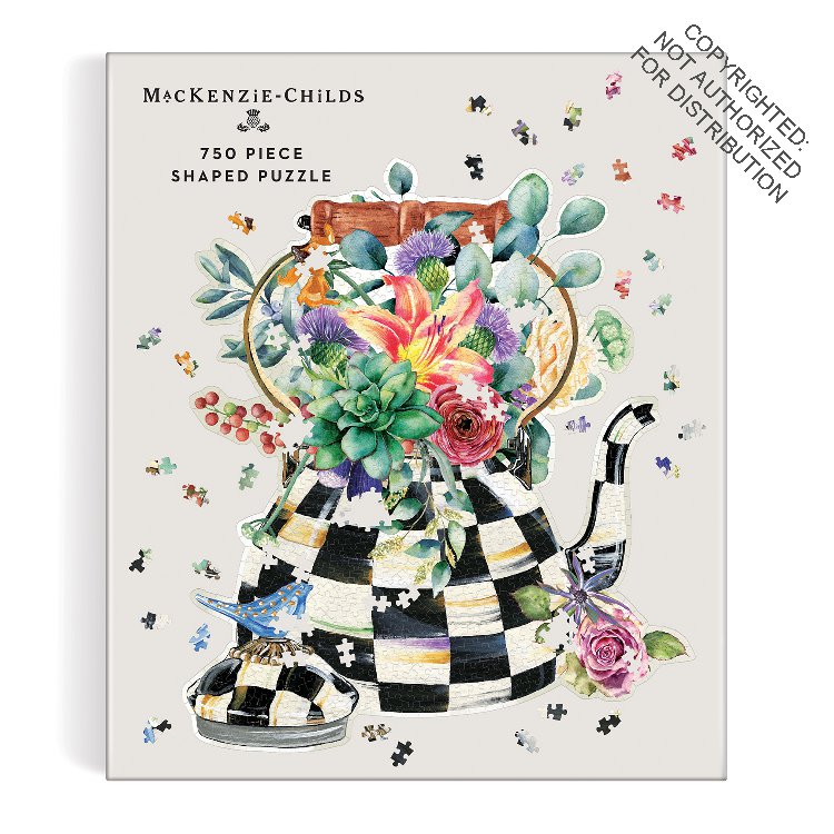 Mackenzie-Childs Blooming Kettle 750 Piece Shaped Puzzle