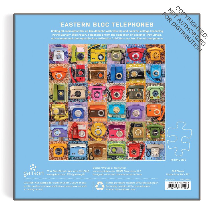 Eastern Bloc Telephones 500 Piece Puzzle