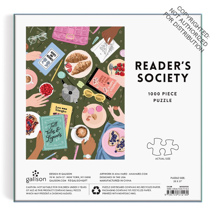 Reader's Society 1000 Piece Puzzle in Square Box