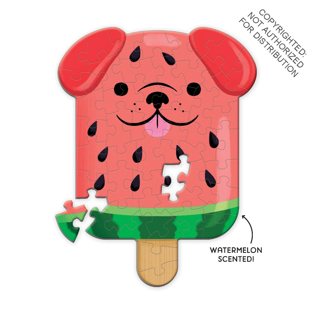 Watermelon Pupsicle 48 Piece Scratch and Sniff Shaped Mini Puzzle