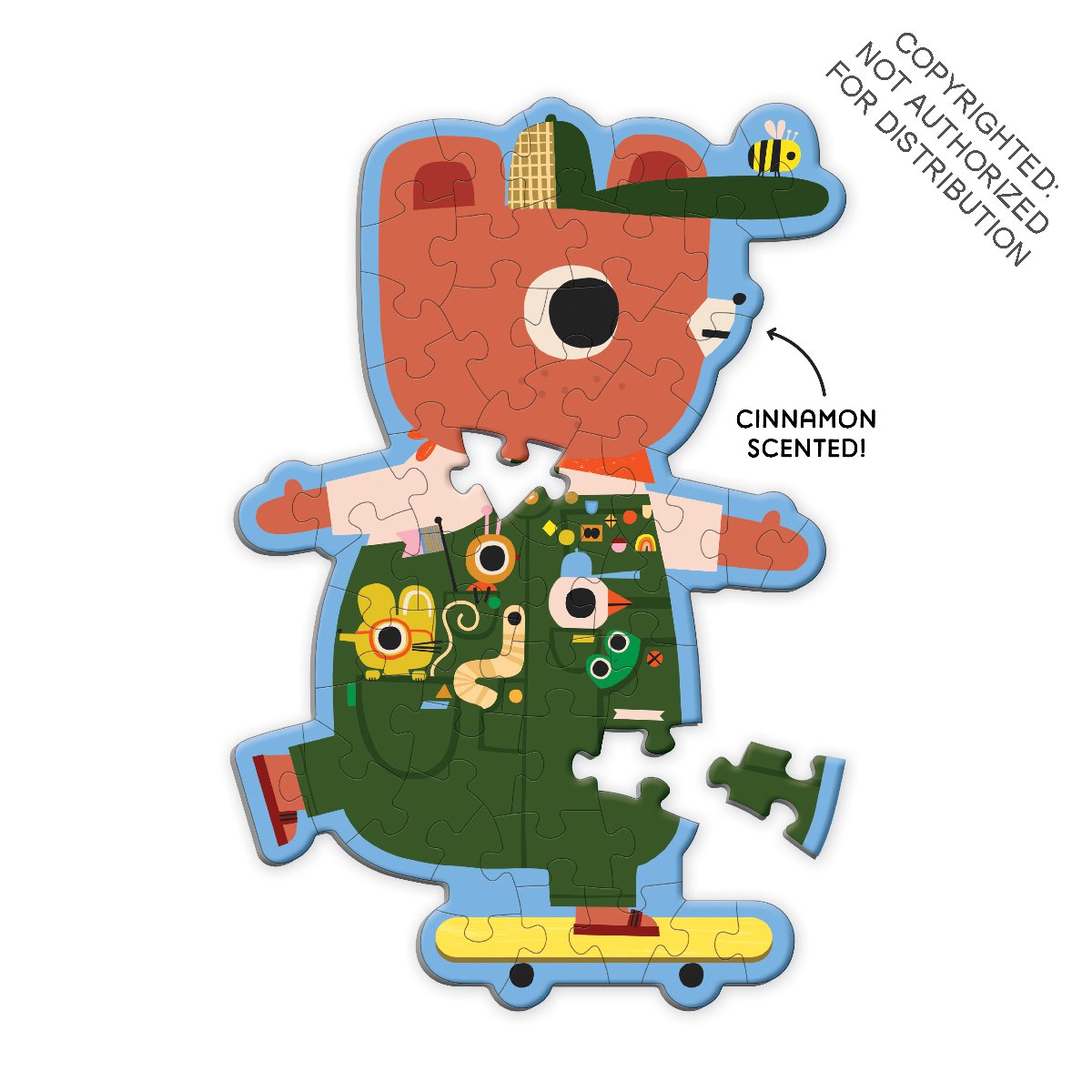 Cinnamon Bear 48 Piece Scratch and Sniff Shaped Mini Puzzle