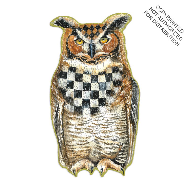 MacKenzie-Childs Woodland Owl 250 Piece Shaped Wood Puzzle
