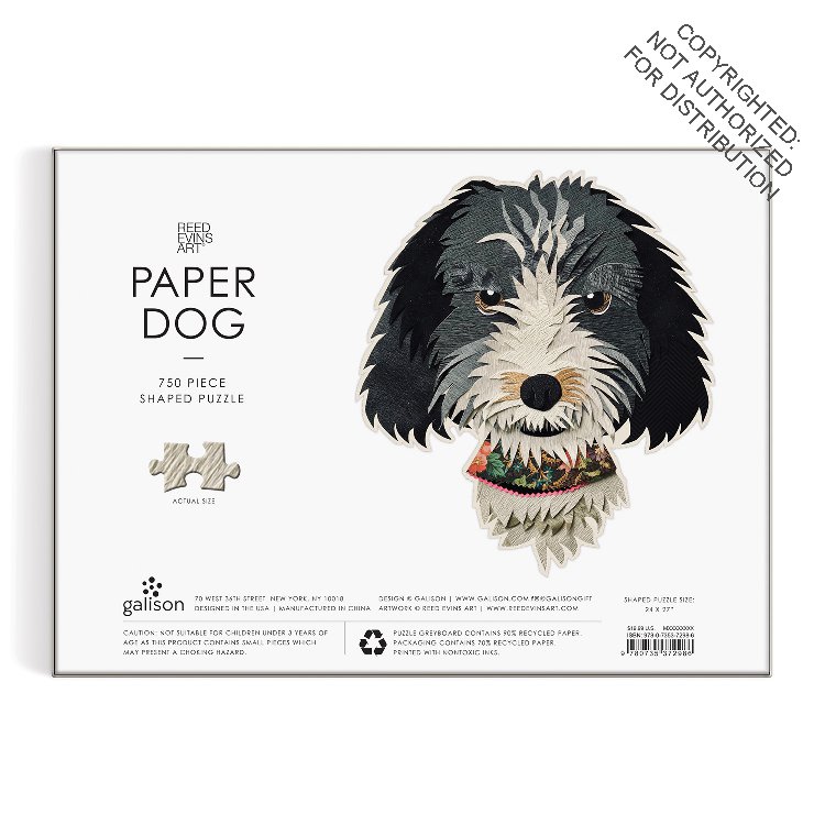 Paper Dogs 750 Piece Shaped Puzzle