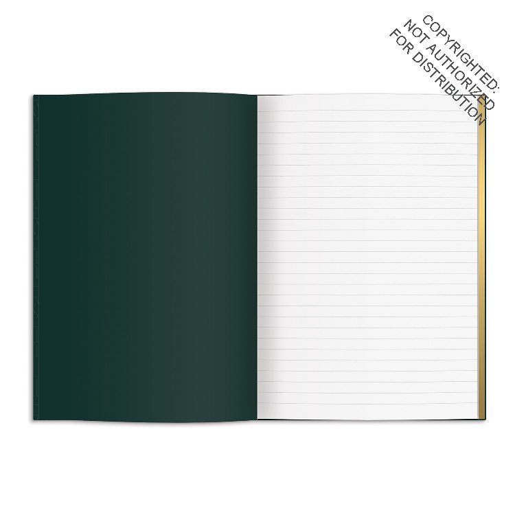 Liberty Dark Green Tudor A5 Embossed Journal