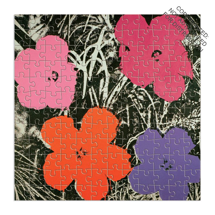 Andy Warhol Flowers 144 Piece Wood Puzzle
