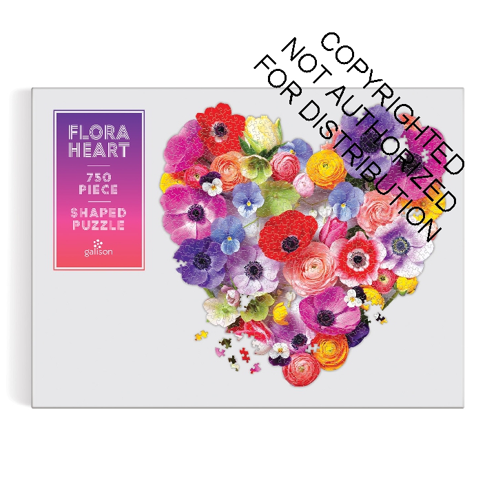 Flora Heart 750 Piece Shaped Puzzle