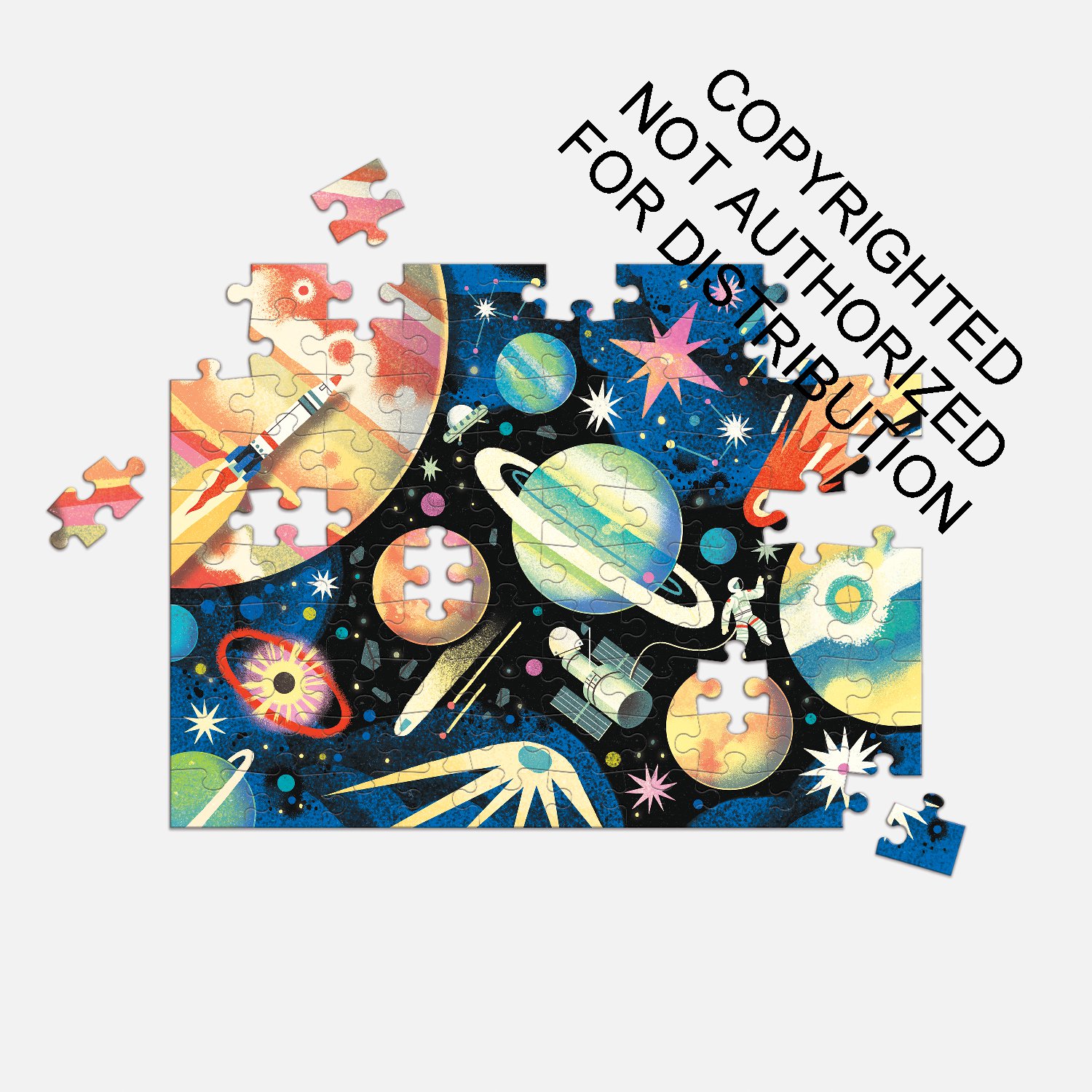Space Mission 100 Piece Double-Sided Puzzle
