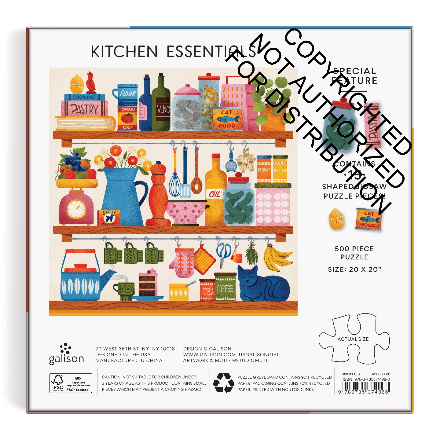 Kitchen Essentials 500 Piece Puzzle with Shaped Pieces