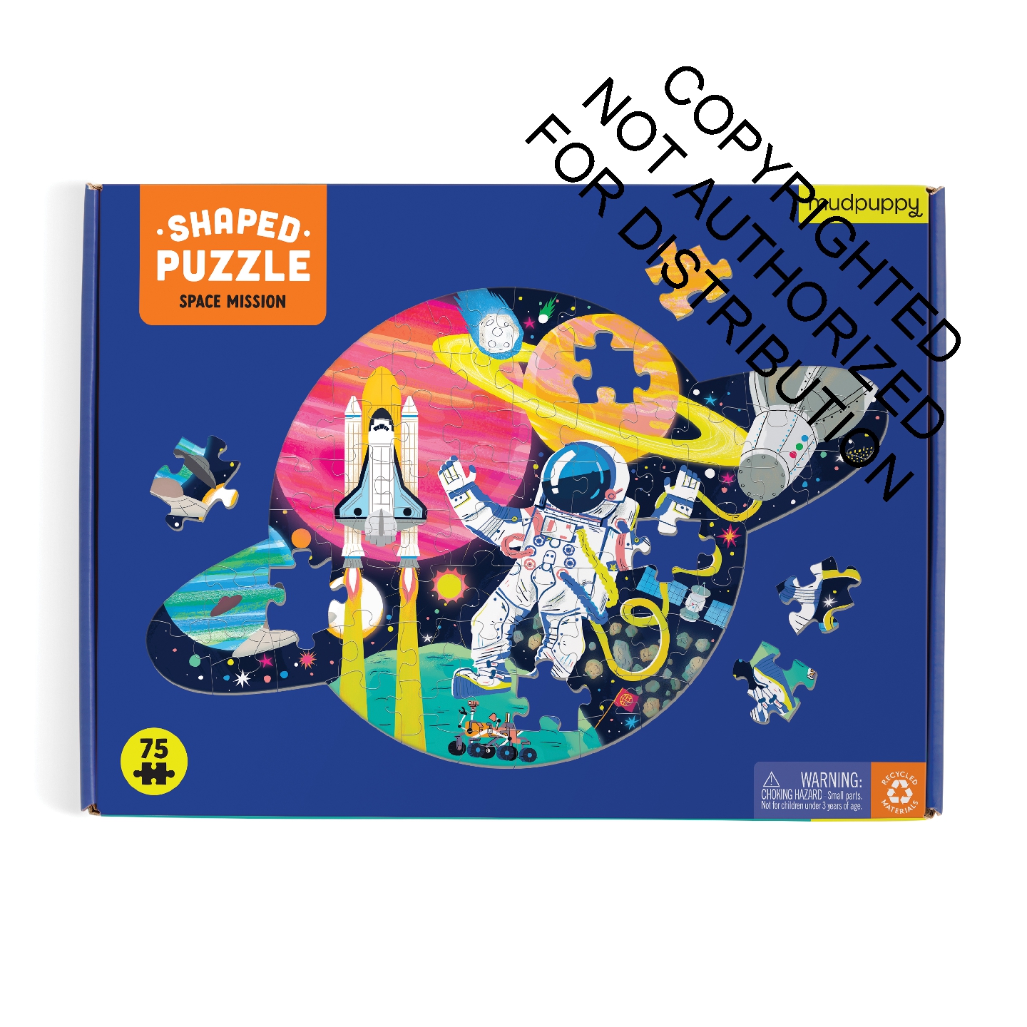 Space Mission 75 Piece Shaped Scene Puzzle