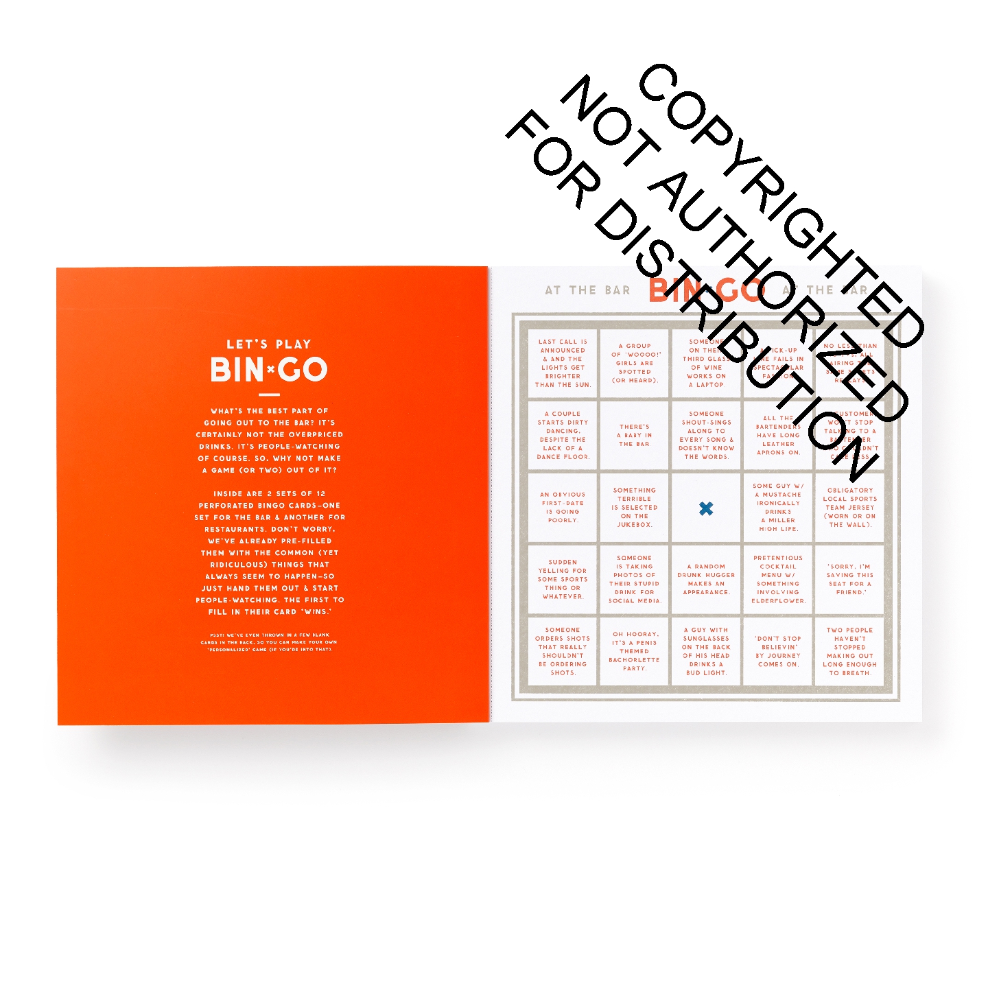 Bin-go Get A Few Drinks Bingo Book