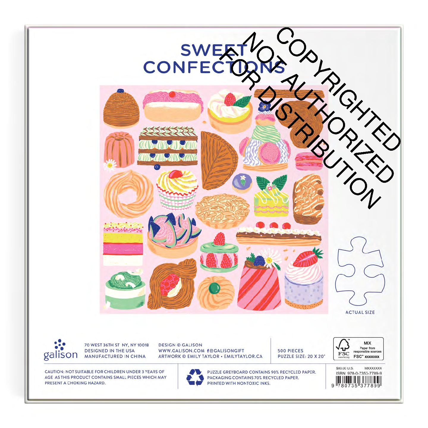 Sweet Confections 500 Piece Puzzle