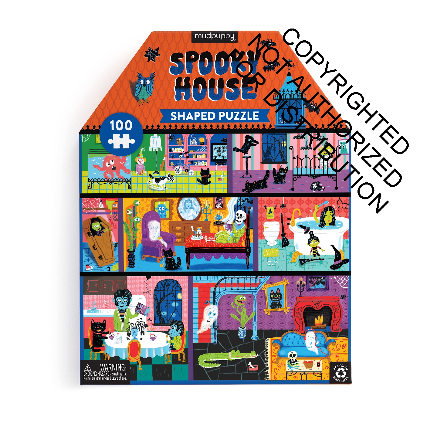Spooky House 100 Pc House-Shaped Puzzle
