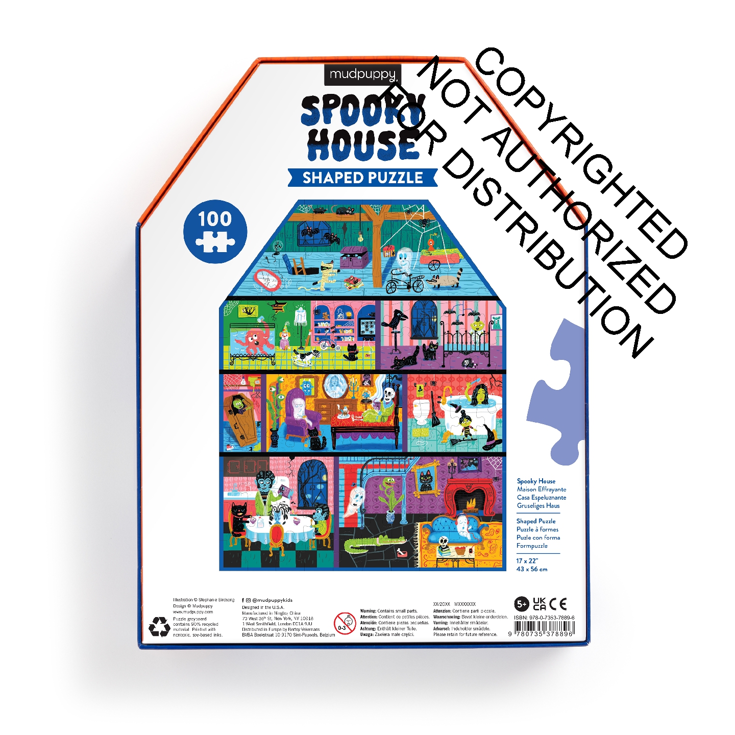 Spooky House 100 Pc House-Shaped Puzzle