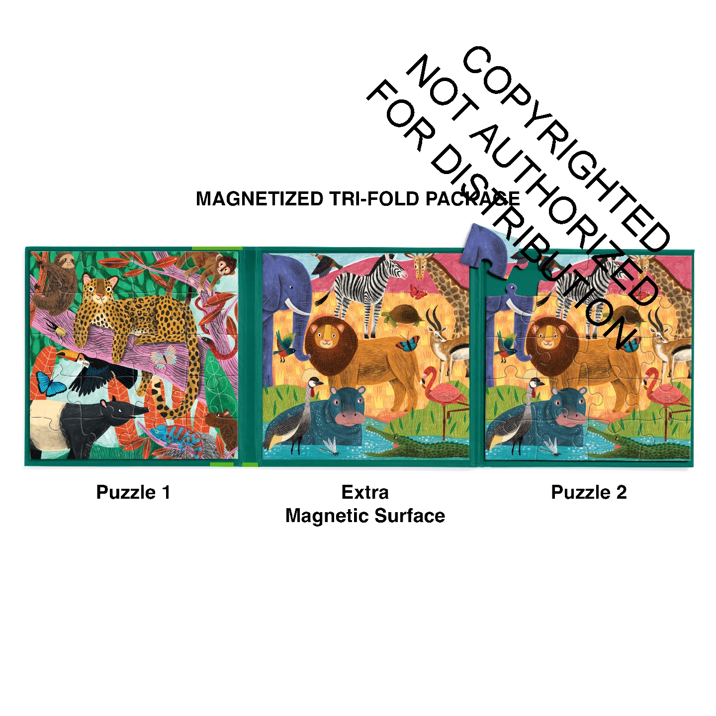 Jungle & Safari Magnetic Puzzle Set