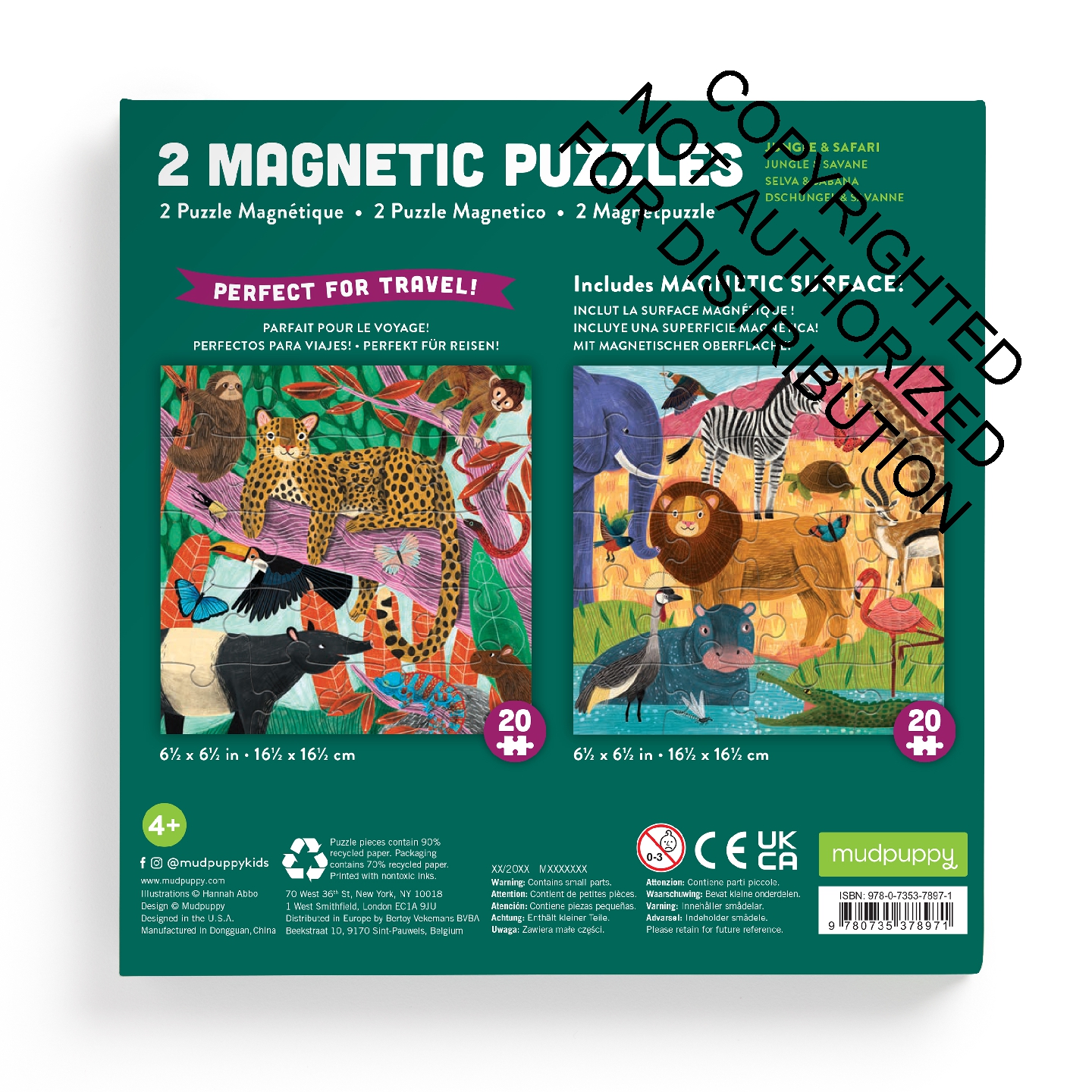 Jungle & Safari Magnetic Puzzle Set