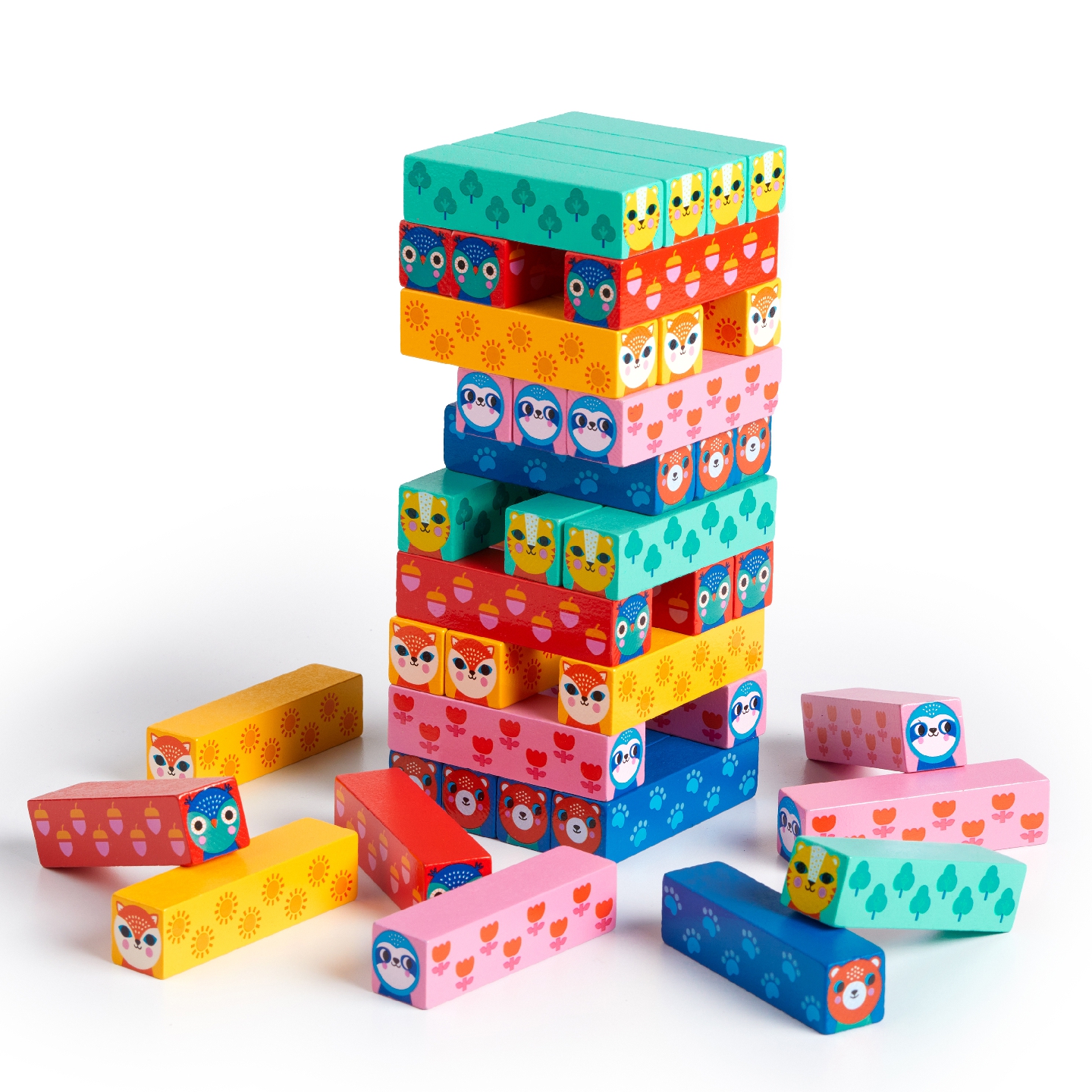 Wild Wobble! Wooden Tumbling Tower