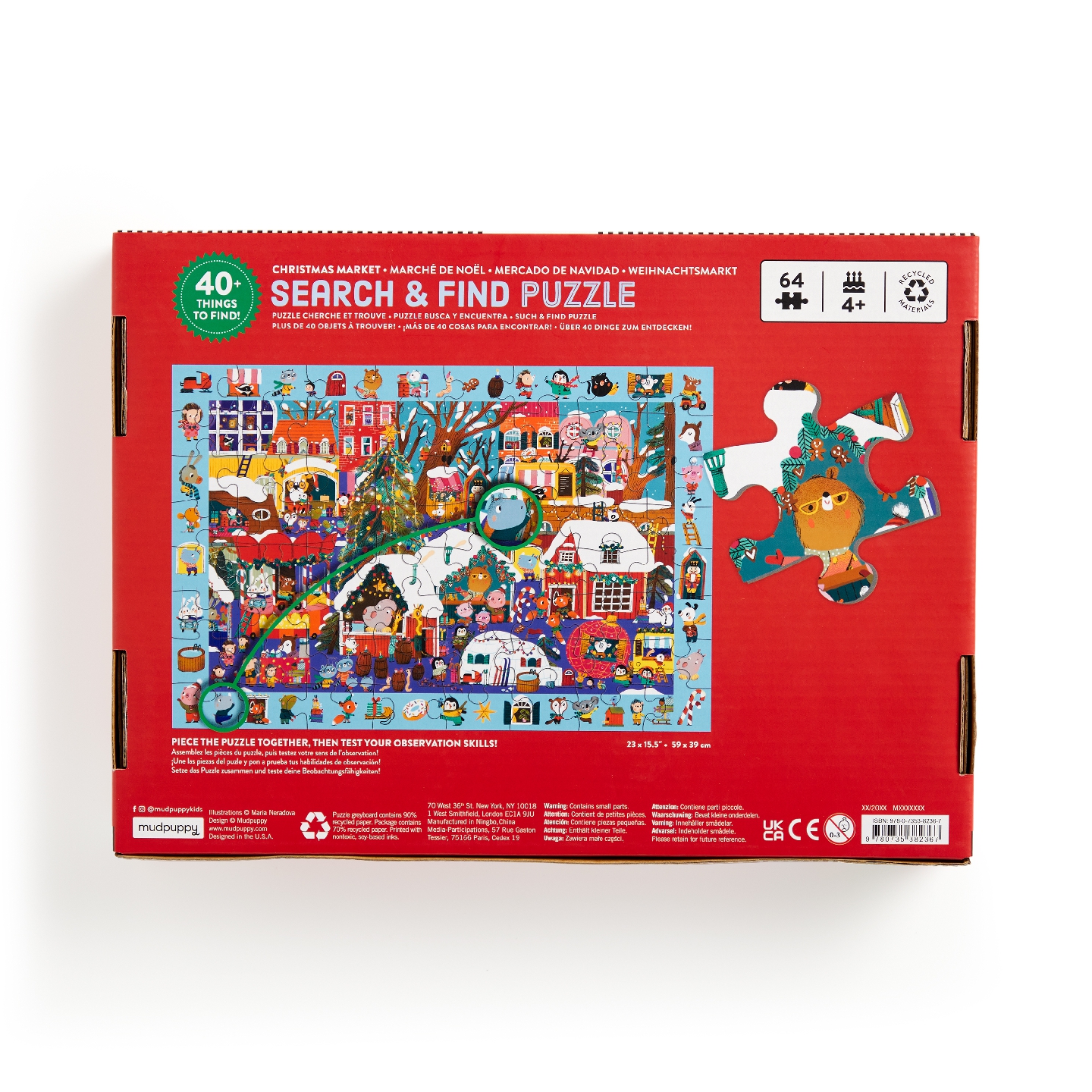 Christmas Market 64 Piece Search & Find Puzzle