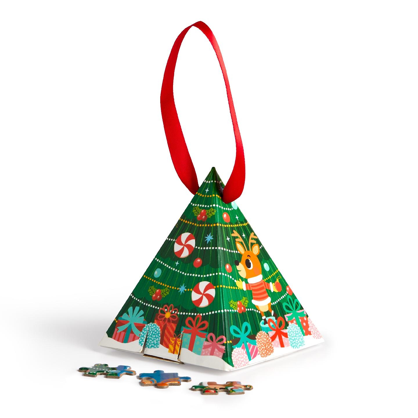 Reindeer Snow Globe 48 Piece Mini Puzzle Ornament
