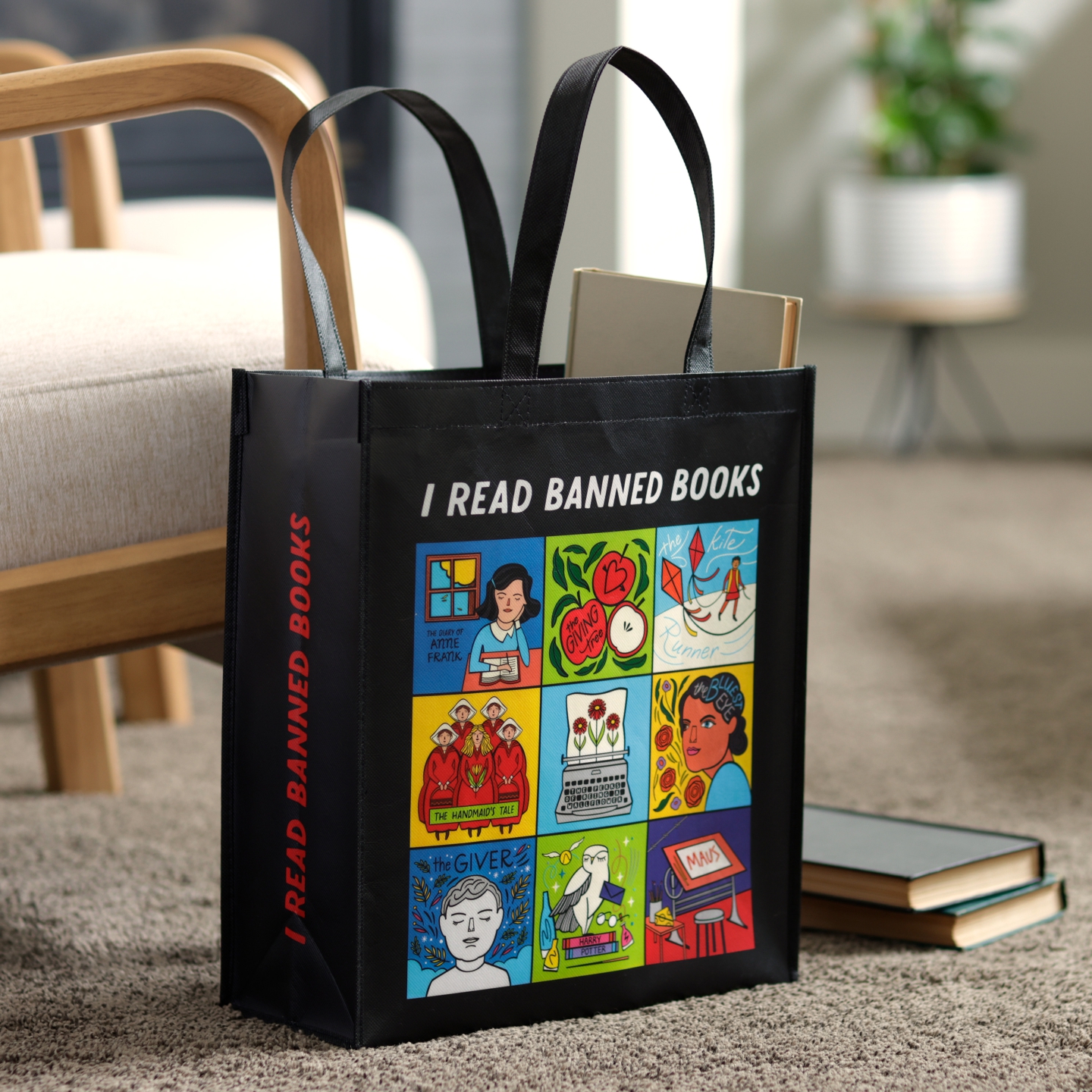 I Read Banned Books Reusable Shopping Bag
