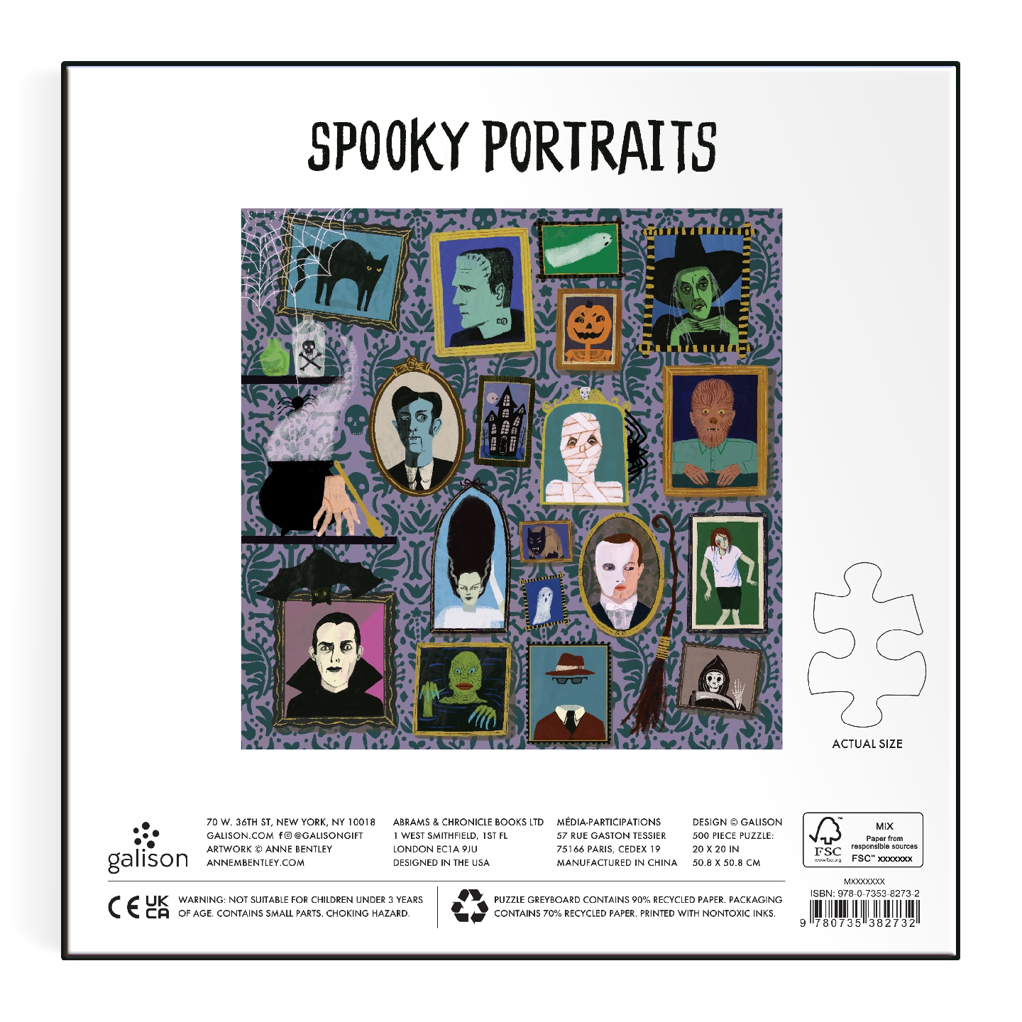 Spooky Portraits 500 Piece Foil Puzzle