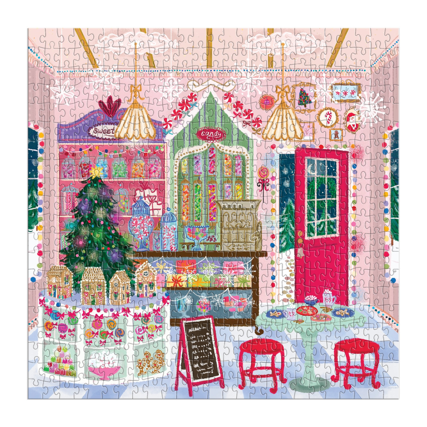 Joy Laforme Gingerbread Cottage 500 Piece Puzzle In A House