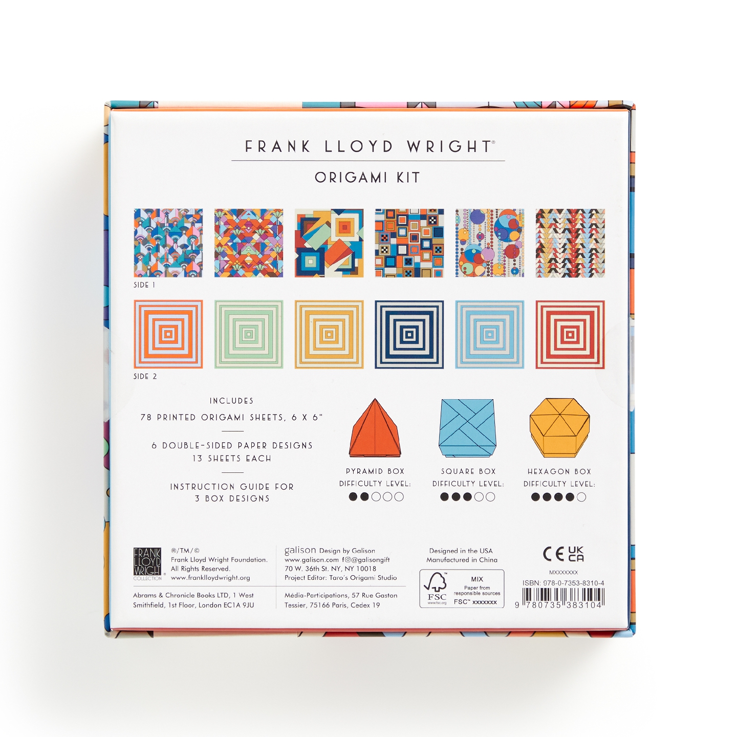 Frank Lloyd Wright Origami Kit