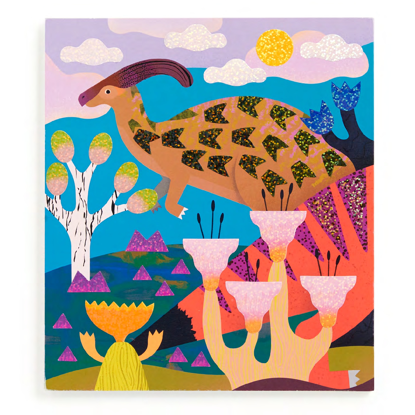 Dinosaur Land Sticker Sparkle Poster Activity Kit