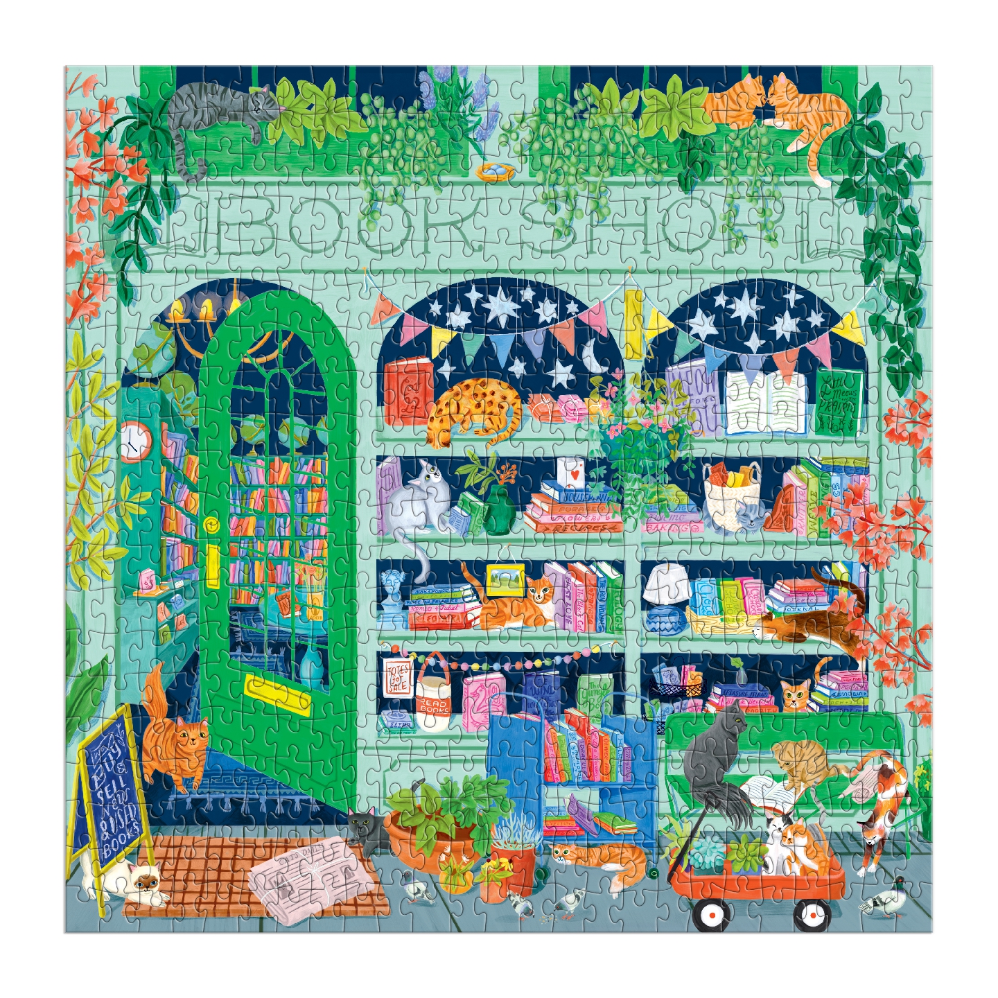 Good Puzzle Co. Bookshop Cats 500 Piece Puzzle